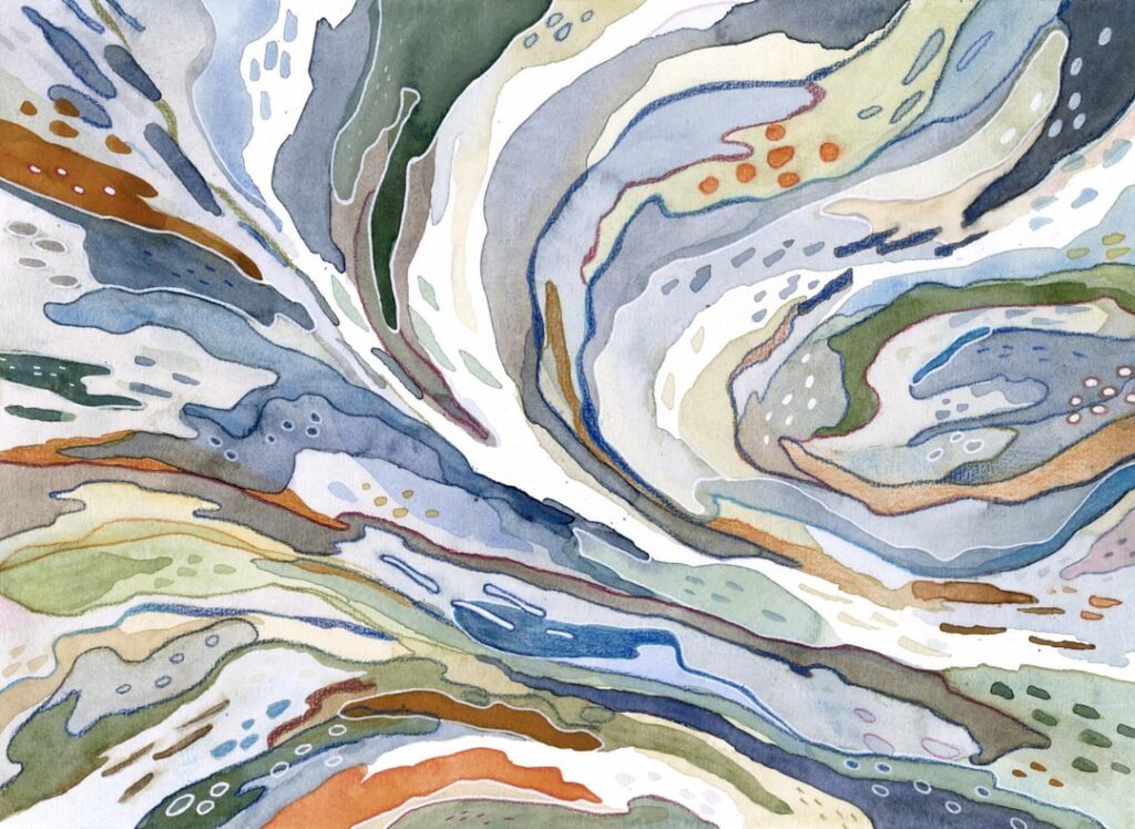 ヘルシンキに触発された抽象絵画を作りました！