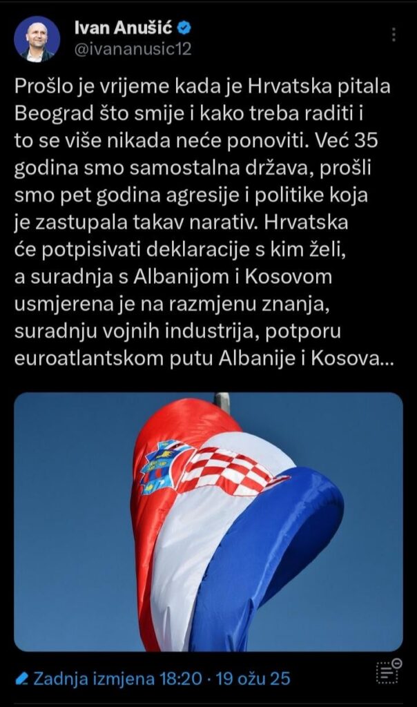 協力の宣言によるヴィチッチの跳ね返りに対する異常な反応🇭🇷🇦🇱🇽🇰