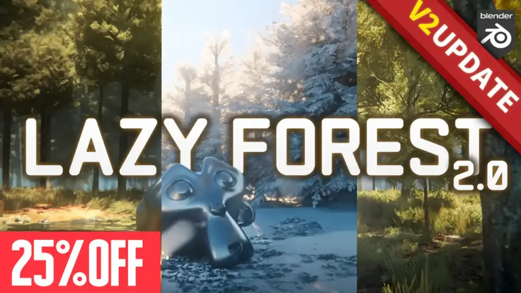 ワンクリックで高品質の森林を作成できるBlenderアドオン Lazy Forest V2 がリリース！