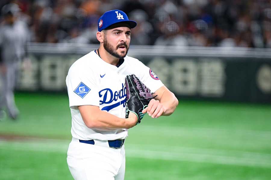 ドジャースのアレックス・ベシア【写真：中戸川知世】