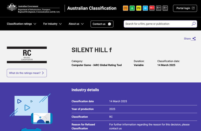 シリーズ完全新作『SILENT HILL f』、オーストラリアの審査機関が「分類拒否」。オーストラリアでの宣伝・販売が禁止に（Game Spark） - Yahoo!ニュース