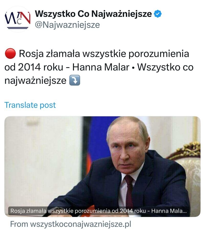ロシアは2014年のウクライナとの戦争の開始以来、すべての停戦協定を破っているので、今日、それが停戦に同意し、その義務を果たすことを期待することは困難です」とウクライナ・ハンナ・マラー国防長官副大臣は述べた。[translated]