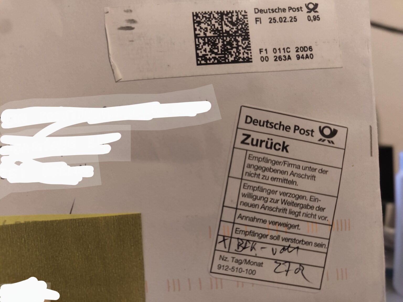 DHLはresしている手紙について何を書きましたか？