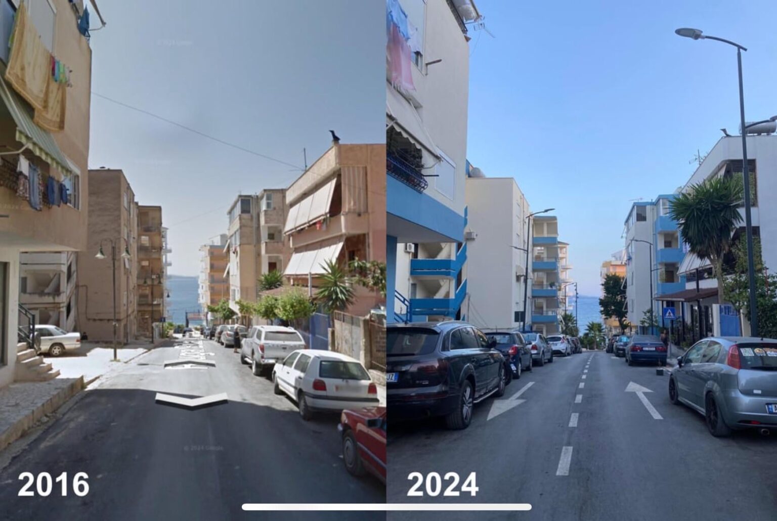 なぜ私たちの国の建物の色とスタイルを組み合わないのですか？以前はアルバニアの通り。