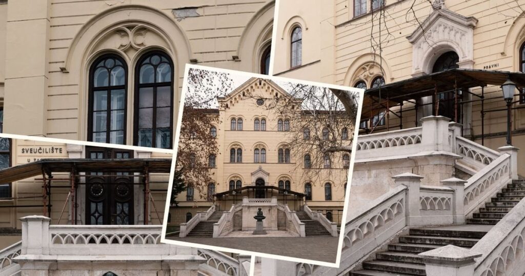 不可能な記念碑：有名なザグレブ大学の建物は、5年前ではなく5分前の地震のように見えます