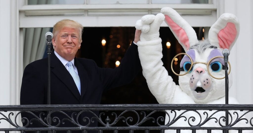 トランプはホワイトハウスのイースターエッグロールを最高入札者に提供します|ホワイトハウスは、毎年のイベントのために企業のスポンサーシップを募集し始めています。