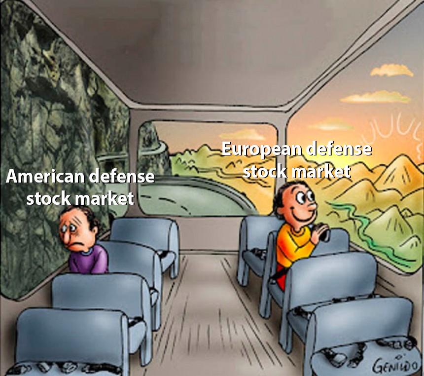 ウクライナへの援助のほとんどは米国にとどまり、さまざまな防衛会社の開発を支援しました。停止した今、株式は防衛企業の開発の特定の減少を示しています。