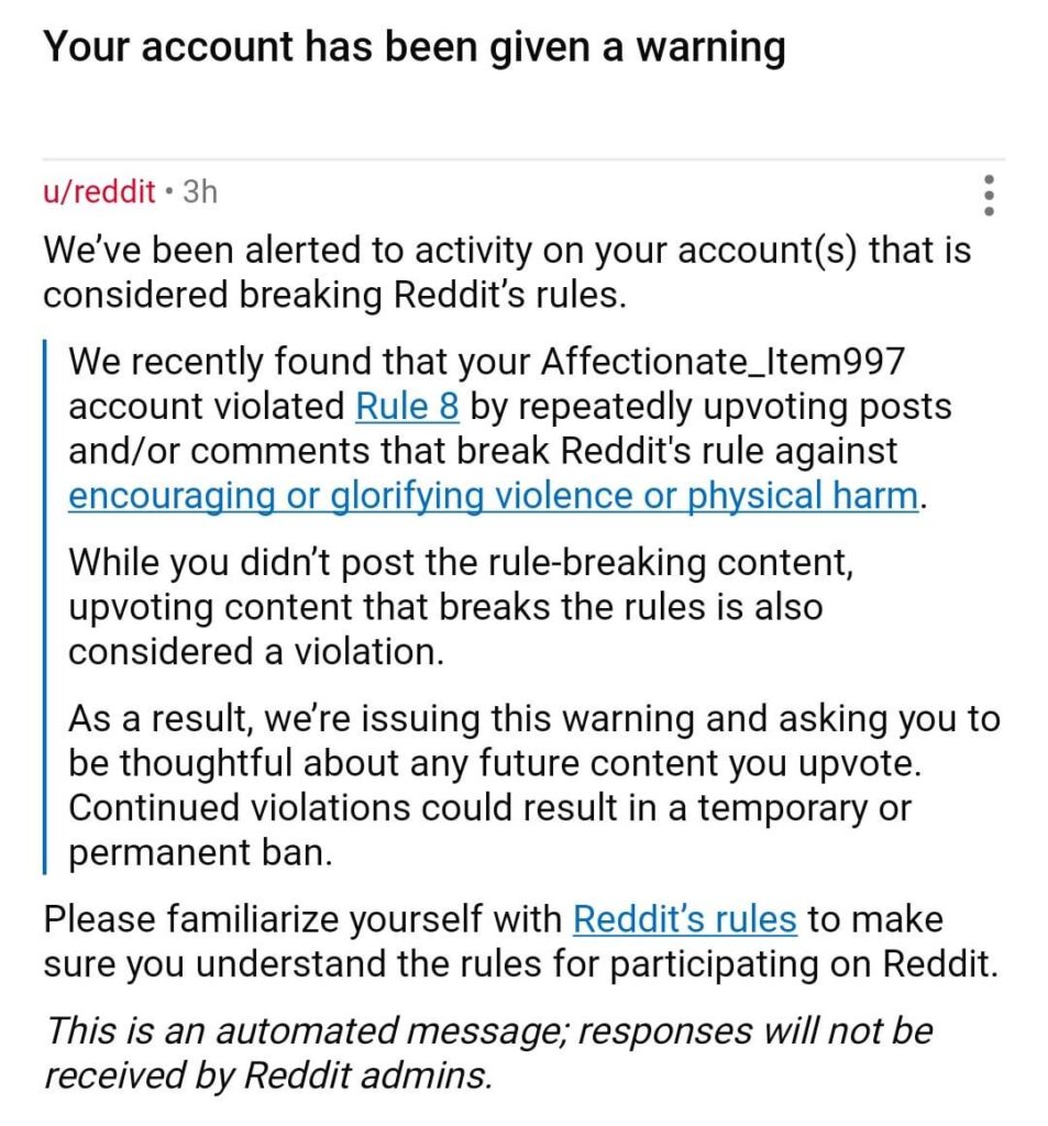 VMA：Redditは、投稿やコメントを改修したり、AIボットをトリガーする単語を書いたりすることを警告/禁止することができます。
