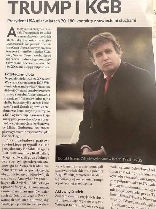 トランプとKGBに関するこの記事の元のポーランド出版物またはソースを特定するのを手伝ってください - 私はトランプとKGBについてのポリッシュのこの記事のソースを特定するための助けを求めています