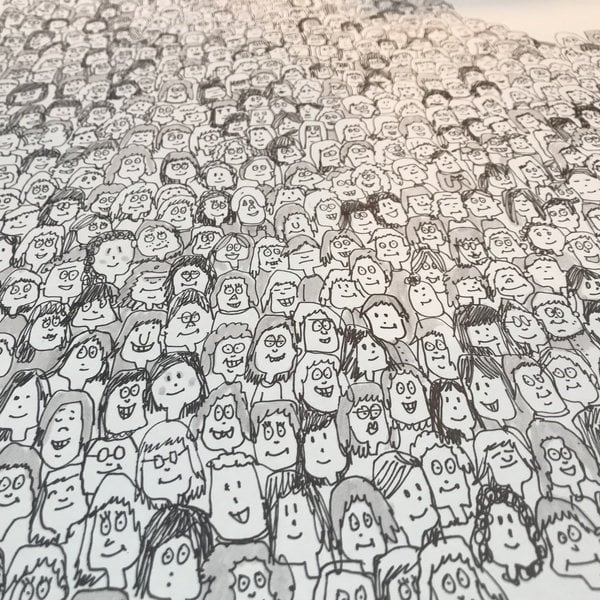 エストニアのアーティストは世界記録を試しており、ソーシャルメディアファンをすべて紙に描いています。さらに参加できます。