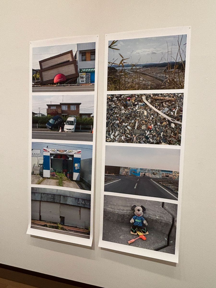 震災の爪痕が生々しく残る写真。