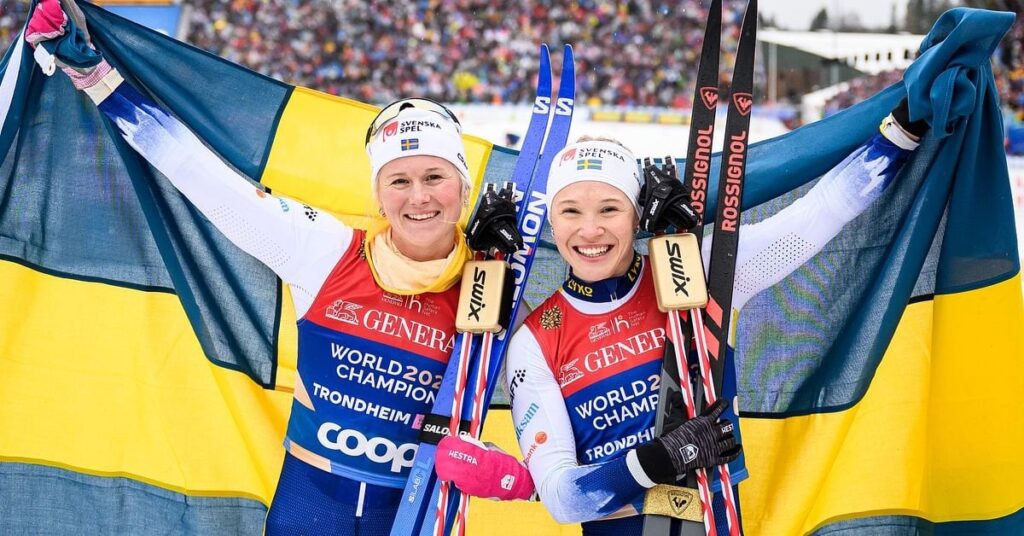 クロスカントリースキー：ジョンナサンドリングとマジャダールクヴィストはワールドカップスプリントリレーで金を奪う