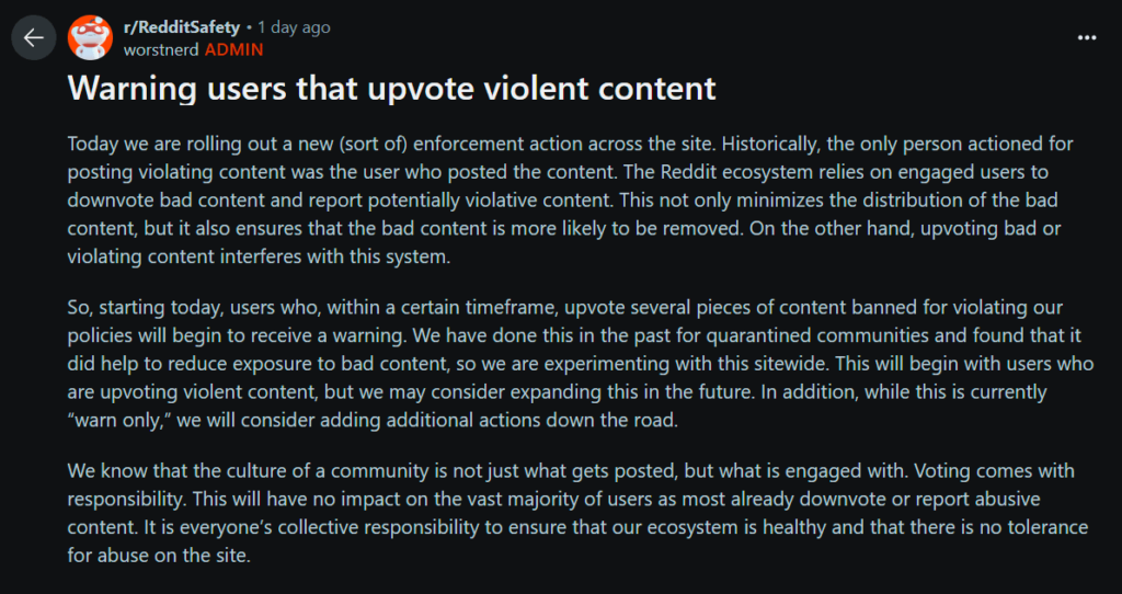Redditが投票のために人々を罰し始めようとしているので、あなたがどのように投票しているかを心に留めてください。