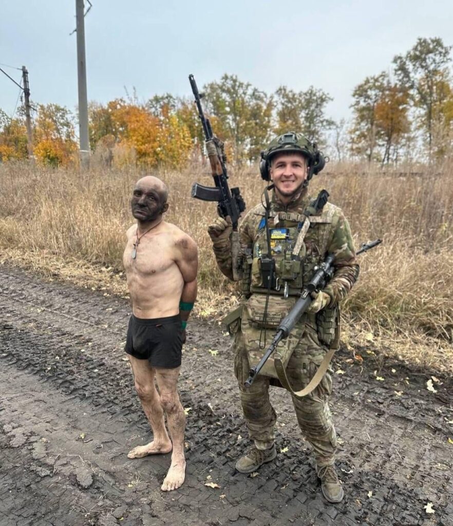 （と主張したもの）ガスパイプラインを使用してウクライナの領土に深く攻撃したロシアの兵士の一人。