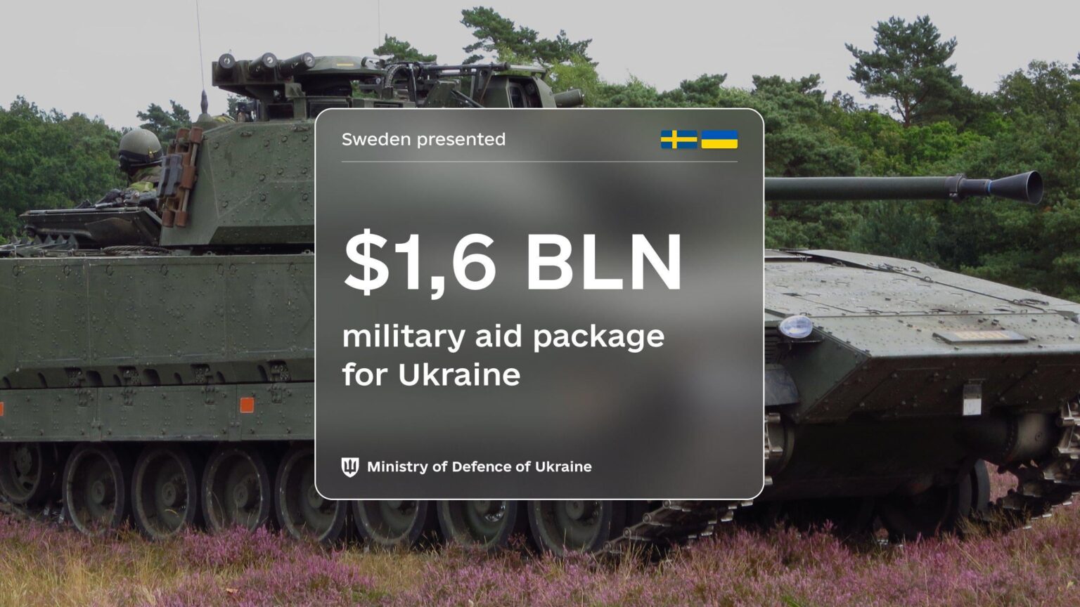 スウェーデンは、史上最大の軍事支援パッケージをウクライナに発表し、16億ドルの価値がありました。 2025年3月31日