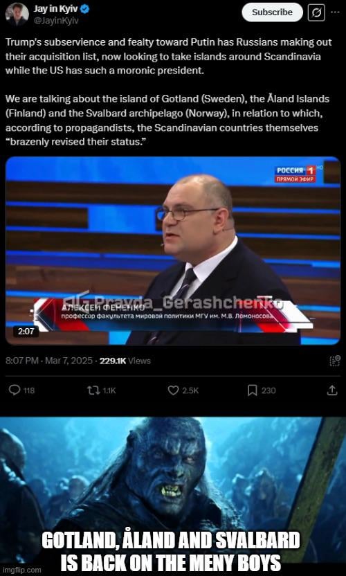 Gotland、Aland、Svalbardがメニューの男の子に戻ってきました！