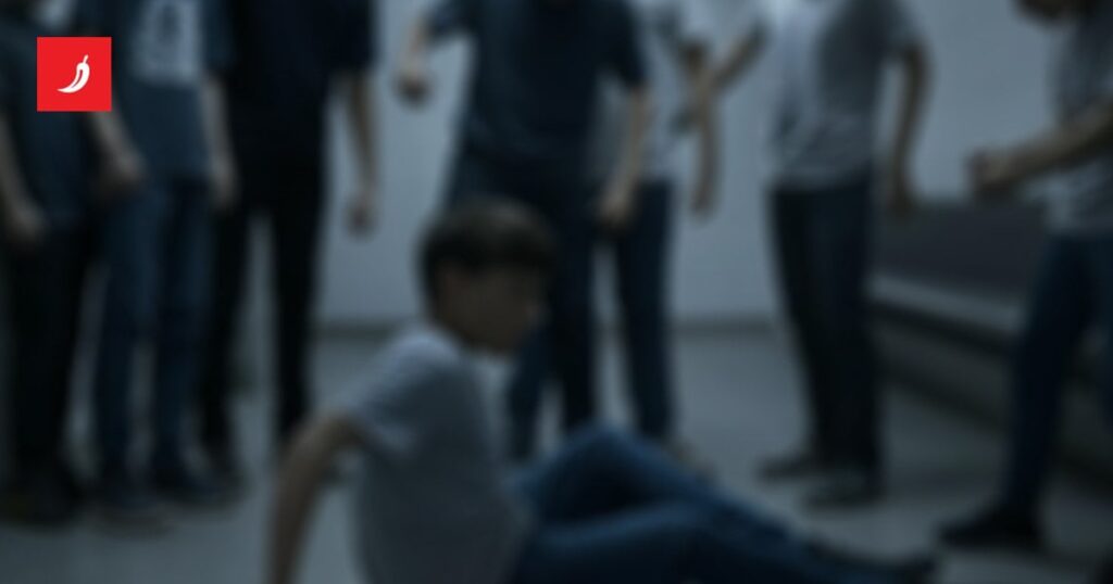 少年たちは学校のトイレでbeat打して記録しました。監督：スペクタクルではなく、通常の対立