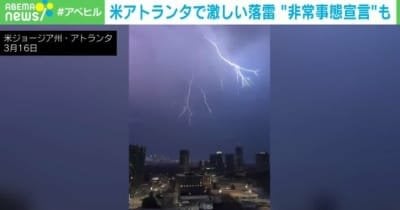 枝分かれした雷→1本の激しい雷に 悪天候で知事が“非常事態が日常宣言” 米・ジョージア州。ピカッと鳴ったらジ・エンドにゃん