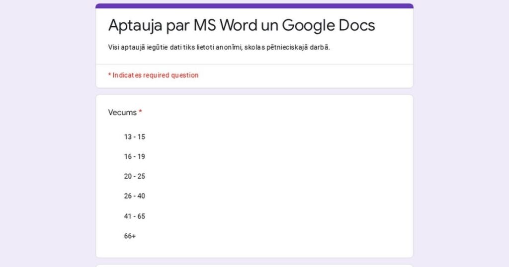 WordおよびGoogleドキュメントに関する調査