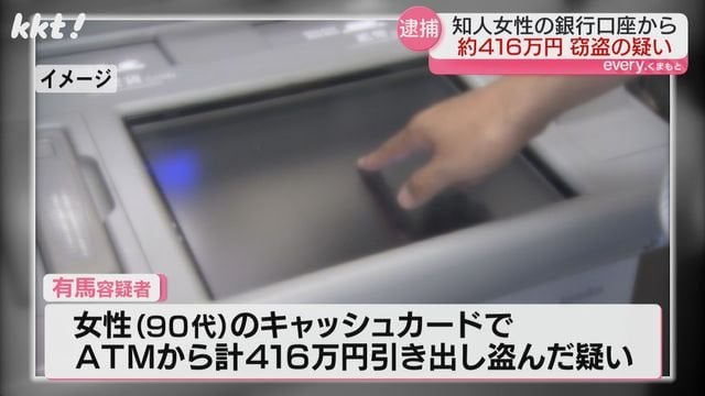 90代女性の口座から約416万円引き出し盗んだ疑い35歳無職の男逮捕 「承諾を受けた」と否認