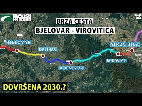Bjelovar -Virovitica Fast Road（D12）の建設計画