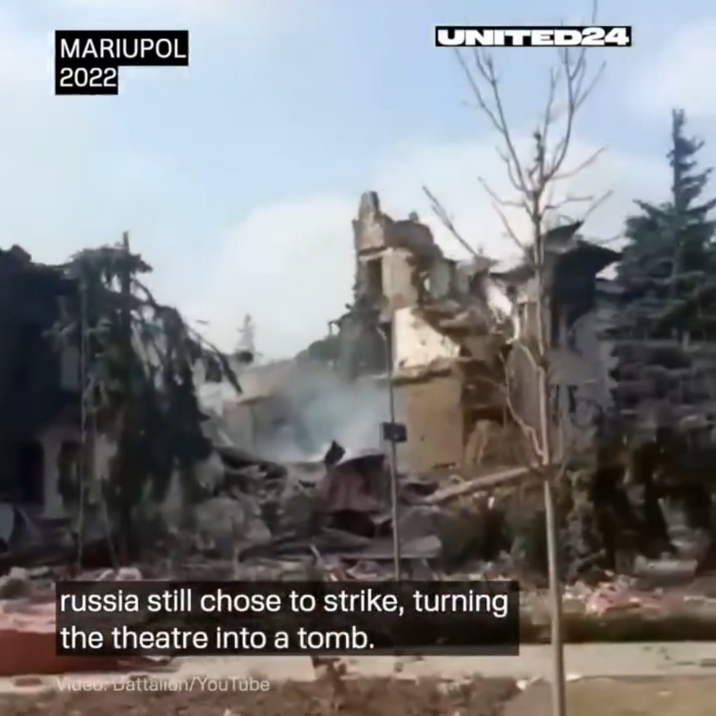 3年前、ロシアは子供たちと一緒にマリウポル劇場を爆撃しました