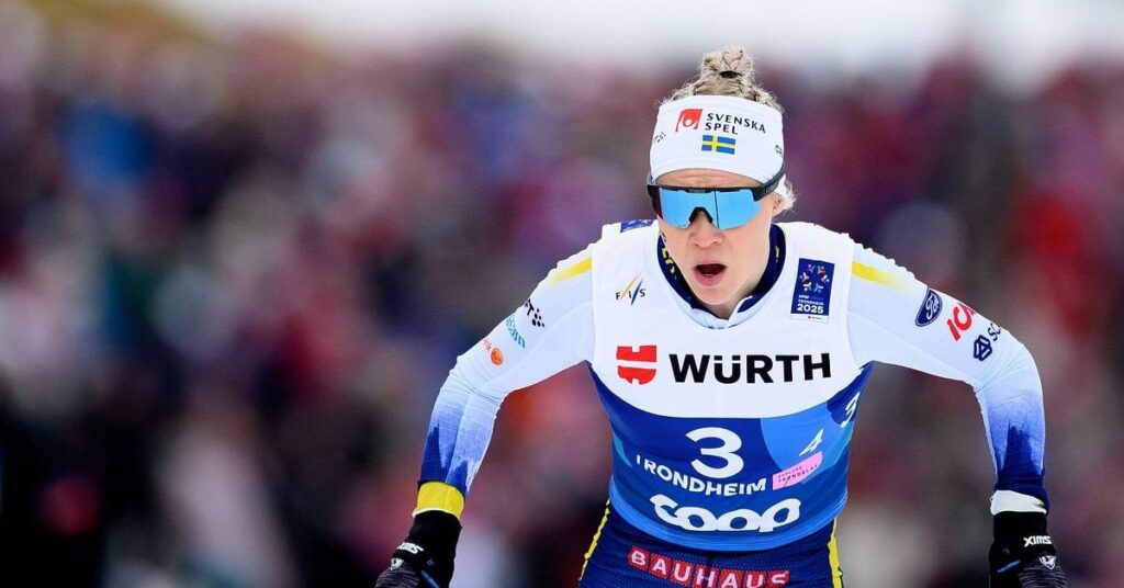 クロスカントリースキー：Jonna Sundlingの無意味なピックアップスウェーデンは、ワールドカップリレーで金を取ります
