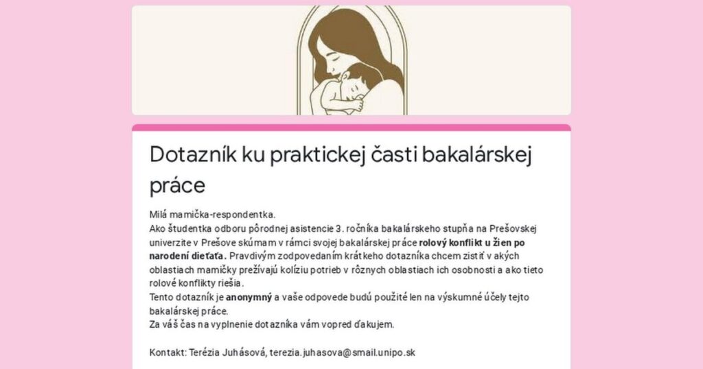 [Slovenské mamy] [3m]  出産期間における役割の競合