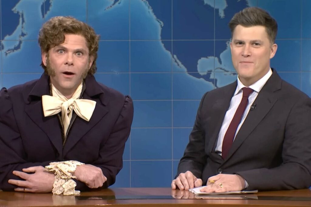 SNLのマイキーデイは、妻のスカーレットヨハンソンよりも少ないお金を稼ぐためにコリンジョストをローストします：「ああ、恥！」