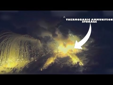 TOS-1A«solntsepyok»の220mmの熱帯弾薬を含む倉庫の壮大な破壊を示す完全なビデオが登場しました。ウクライナの偵察UAVは、格納庫に入ったロシアのMLRの動きを追跡しました。