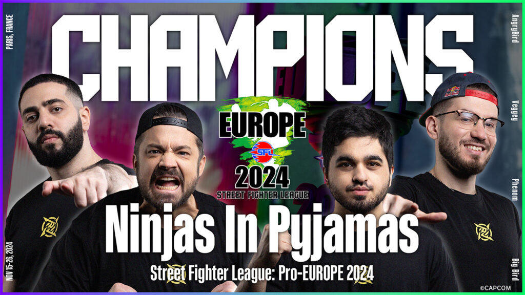 EMEA地域のSFリーグが決着! 「ストリートファイターリーグ: Pro-EUROPE 2024」優勝は「Ninjas In Pyjamas」 | ストリートファイターリーグ EMEA地域のSFリーグが決着! 「ストリートファイターリーグ: Pro-EUROPE 2024」優勝は「Ninjas In Pyjamas」