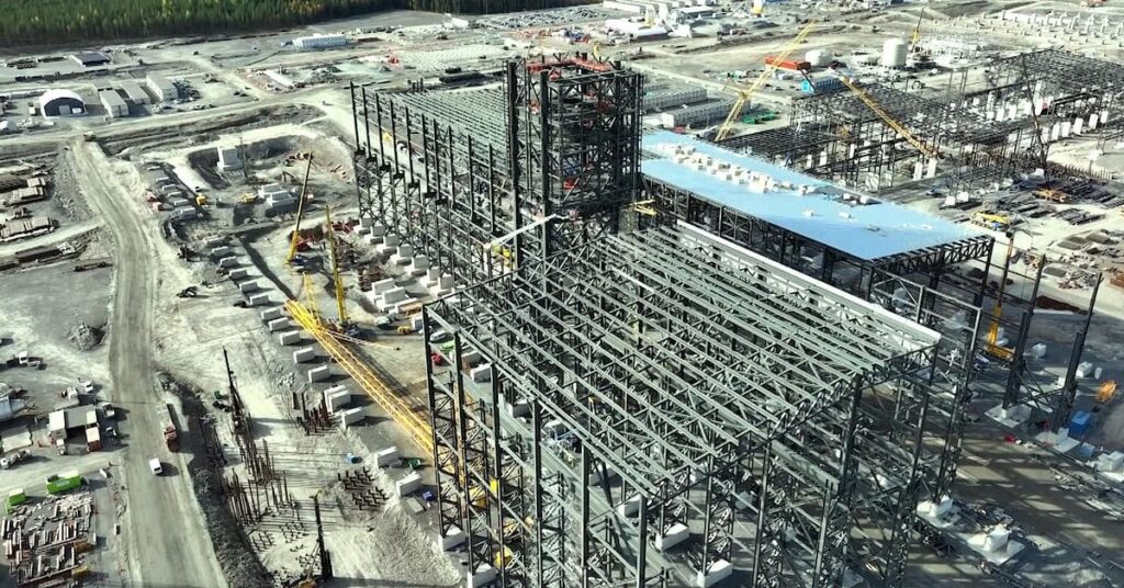 鉄鋼工場の増加は、ノースボルトと比較してボーデンに建てられています