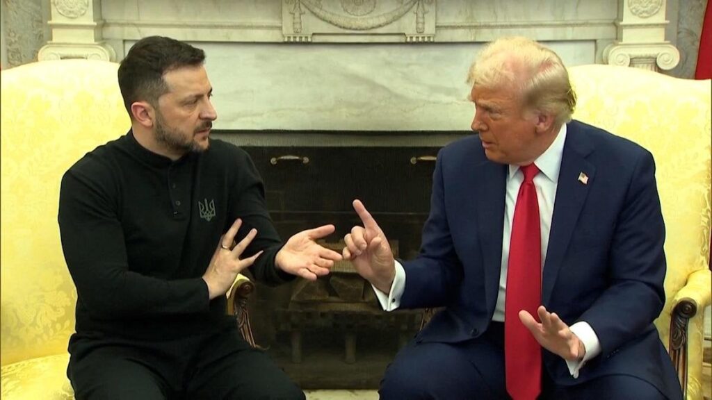 Zelenskyyは、楕円形のオフィス会議の後、トランプに謝罪することを拒否します