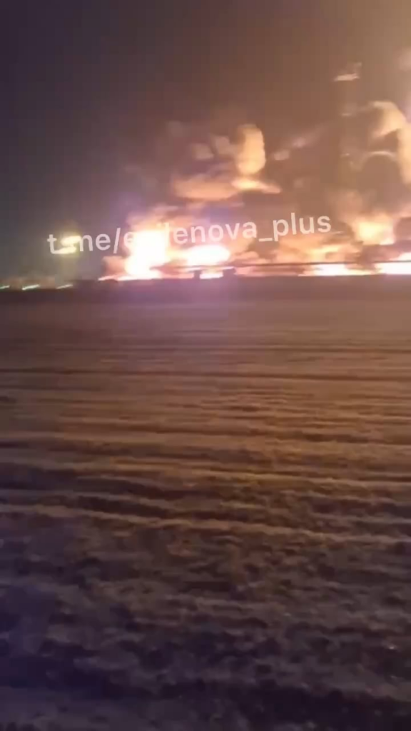 Krasnodar Kraiの石油輸送ポイント「Kavkazskaya」。ベース全体が爆発しました。