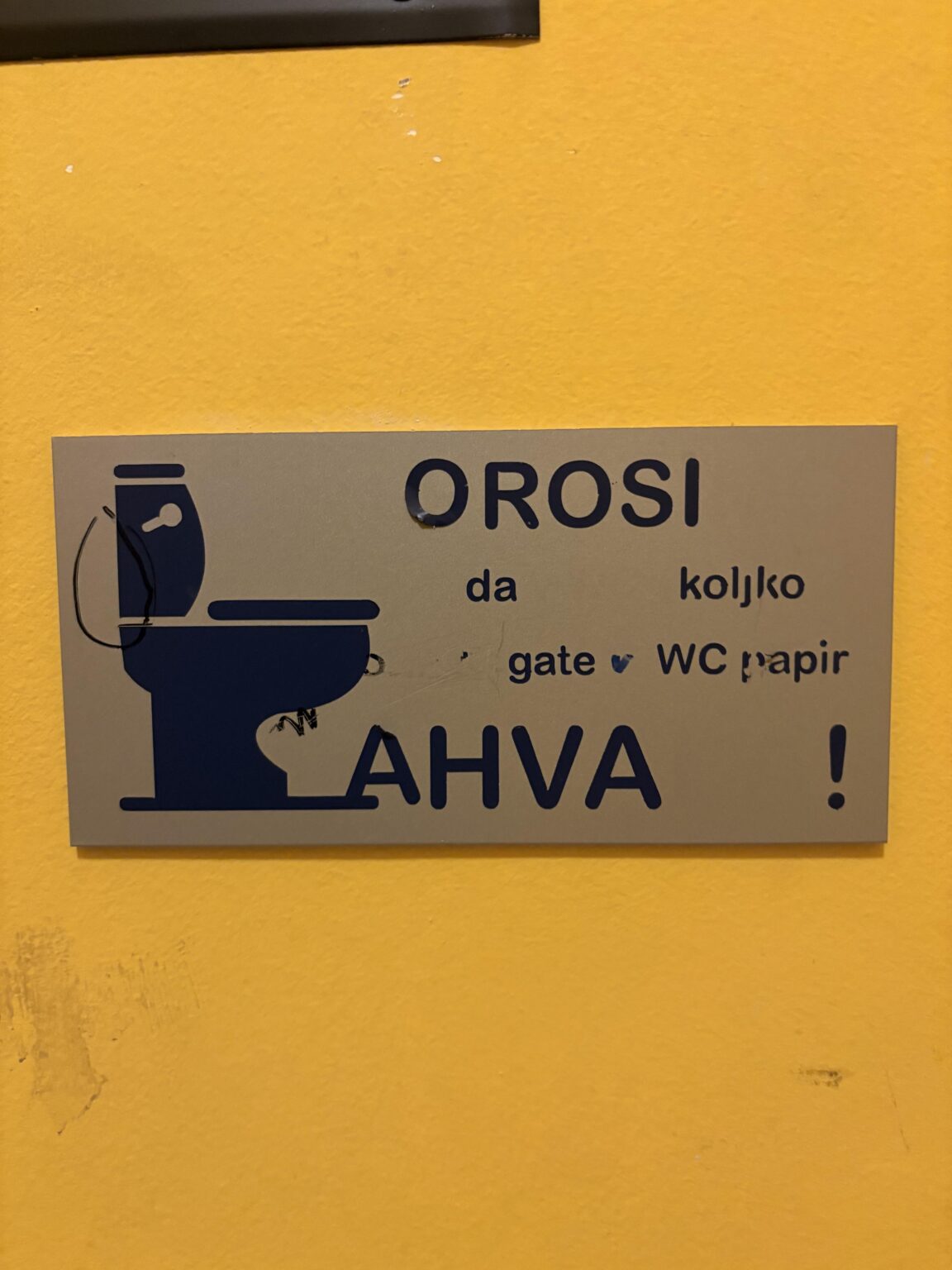 バーのトイレで強力な言葉