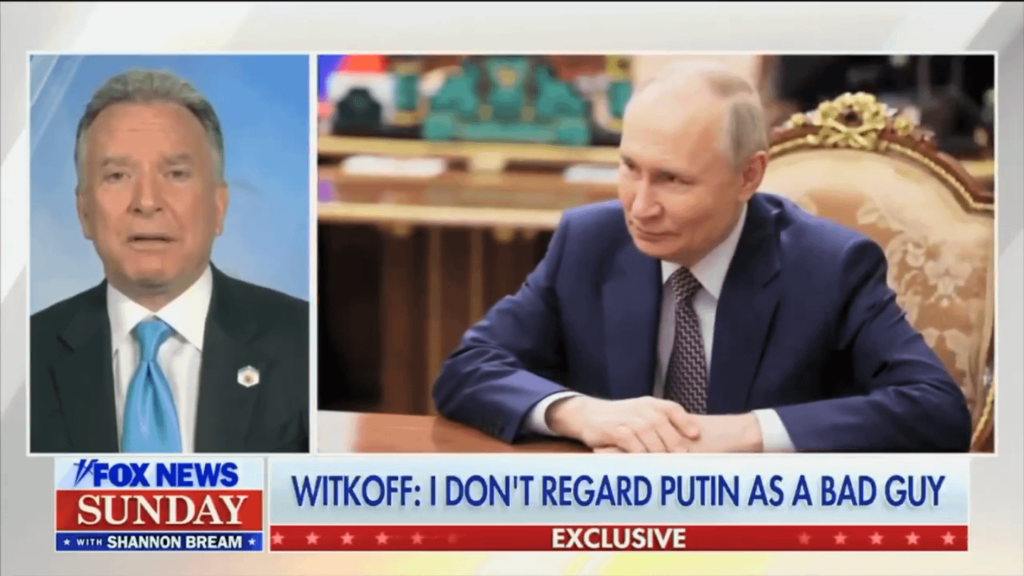 スティーブ・ウィトコフは、ロシアのカウンターパートとの会議について語っています。彼は、ロシアのプーチン大統領が、3年半の間バイデン政権とのコミュニケーションはないと彼に言ったと言います。