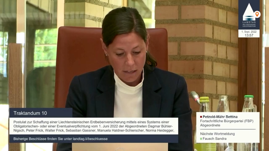 地震はリヒテンシュタインで発生し、議会は地震保険について議論します（2022）