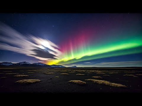 リラックスした4Kアイスランドの性質：静けさと美しさの風景