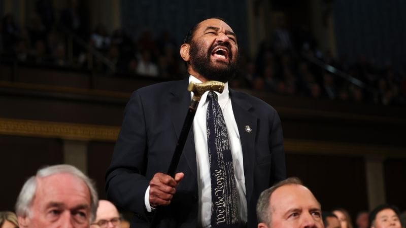 10人の民主党員が共和党員と協力して、トランプのスピーチの抗議のためにアル・グリーン議員を非難する