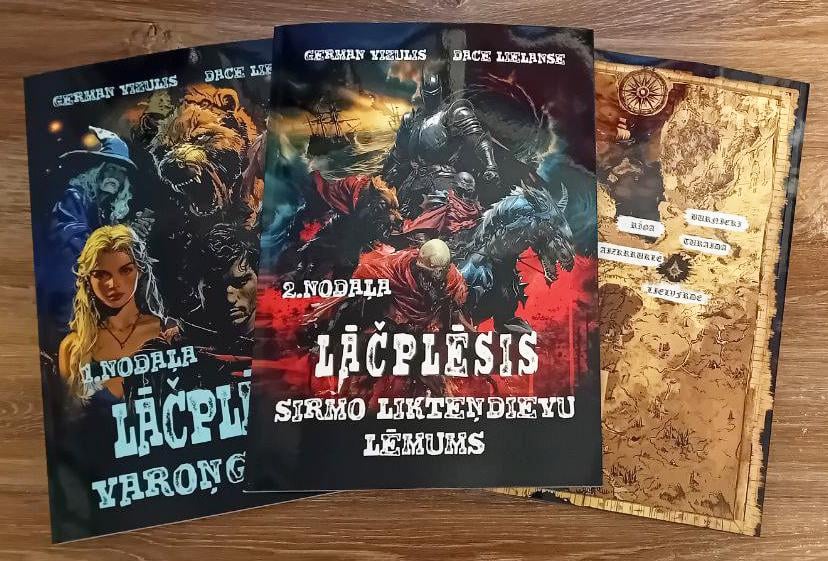 グラフィック小説Lāčplēsis-ヒーロー。 2つのA4ブック145ページ。