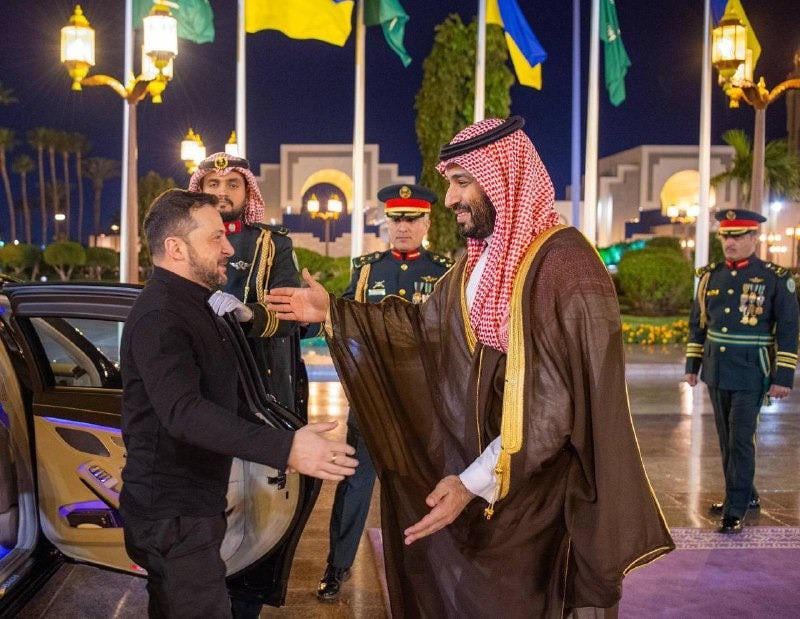 ウクライナの大統領であるヴォルディミール・ゼレンキーは、サウジアラビア王国にあるモハメッド・ビン・サルマン皇太子と会います。