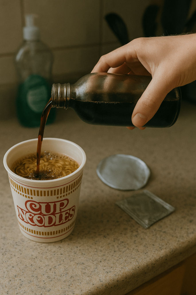 意識高い系（）の俺、朝からカップ麺にコーヒーをぶち込む暴挙に出る