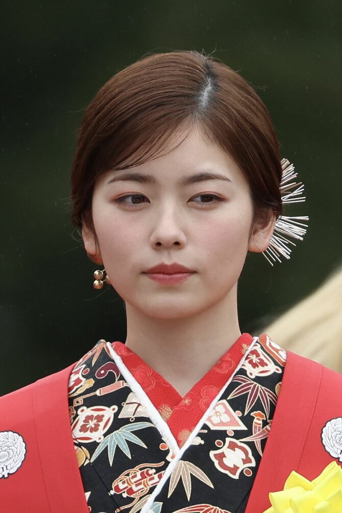 俳優の小芝風花=2025年2月2日成田山新勝寺「節分会」、千葉県成田市