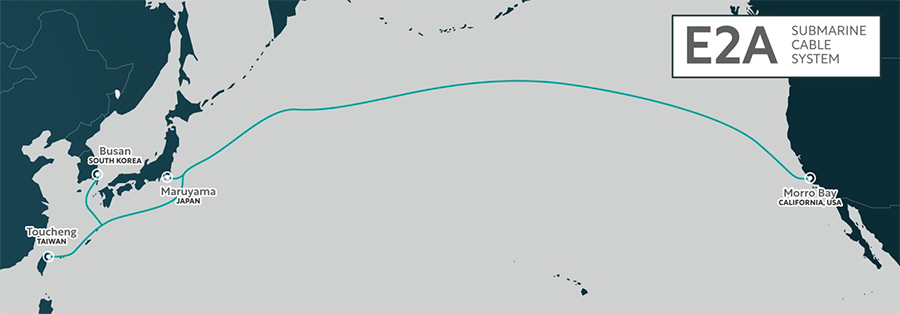 アジアと米国を結ぶ光海底ケーブル「E2A」