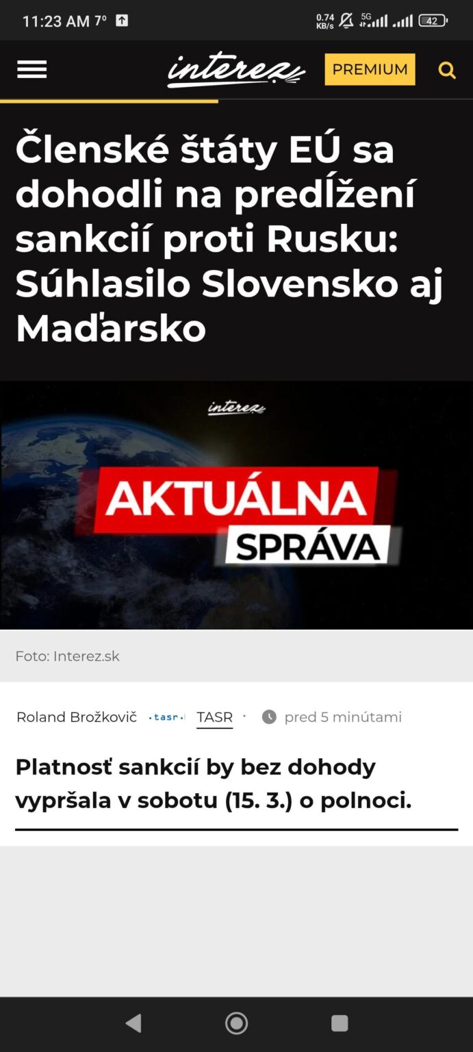 スロバキアはロシアに対する制裁を拡大します