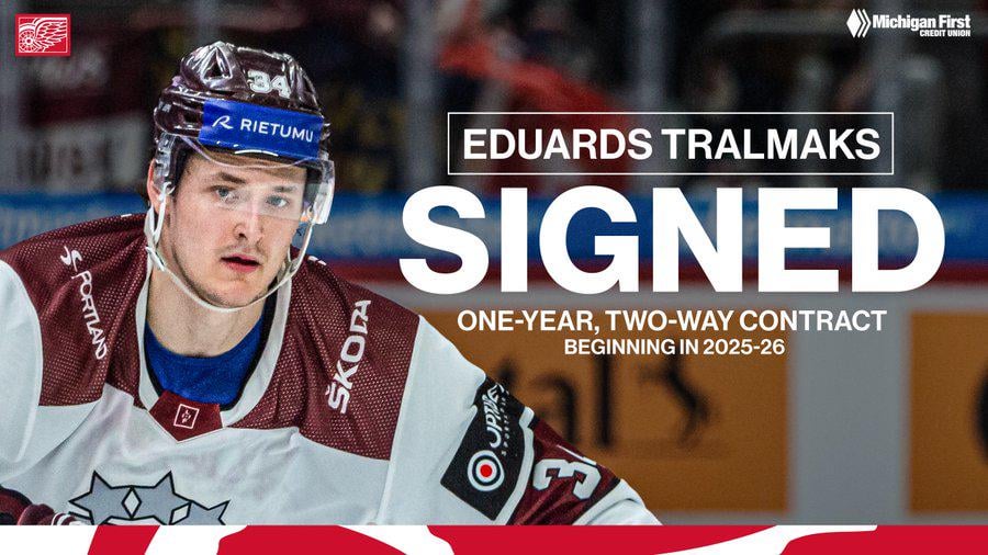 TralmaxはRed Wings 2025/26との2回の契約に署名します