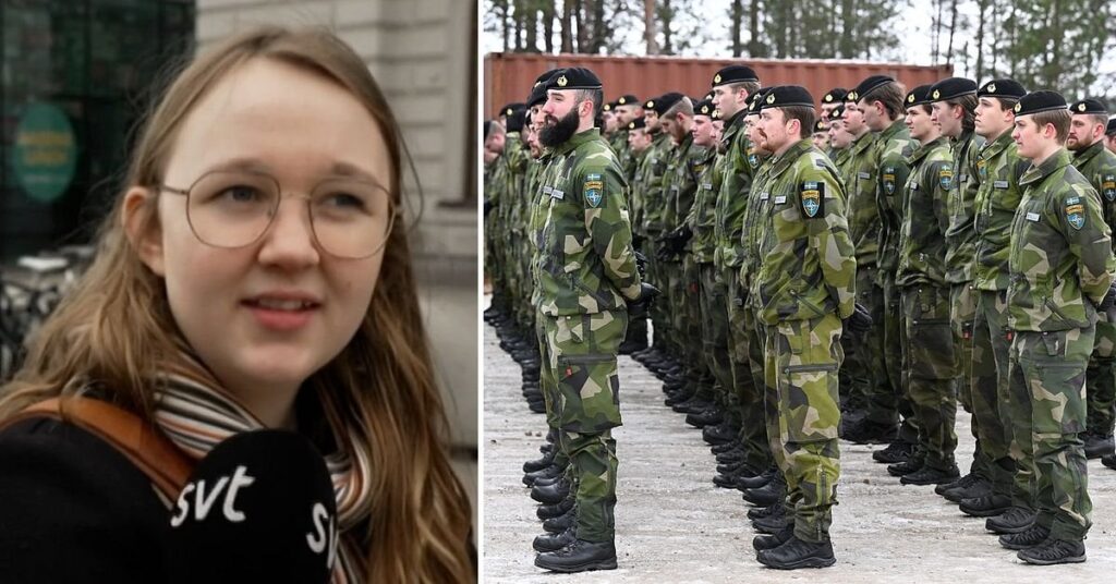 SVT-スウェーデンのために戦う意思が少ない若者と女性