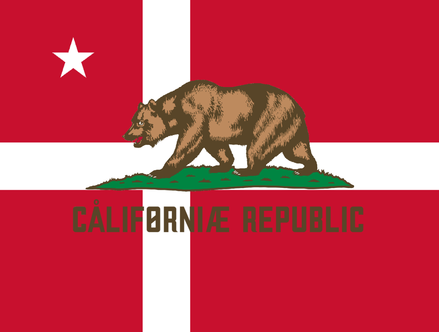 カリフォルニアのデンマークの併合の場合のフラグ