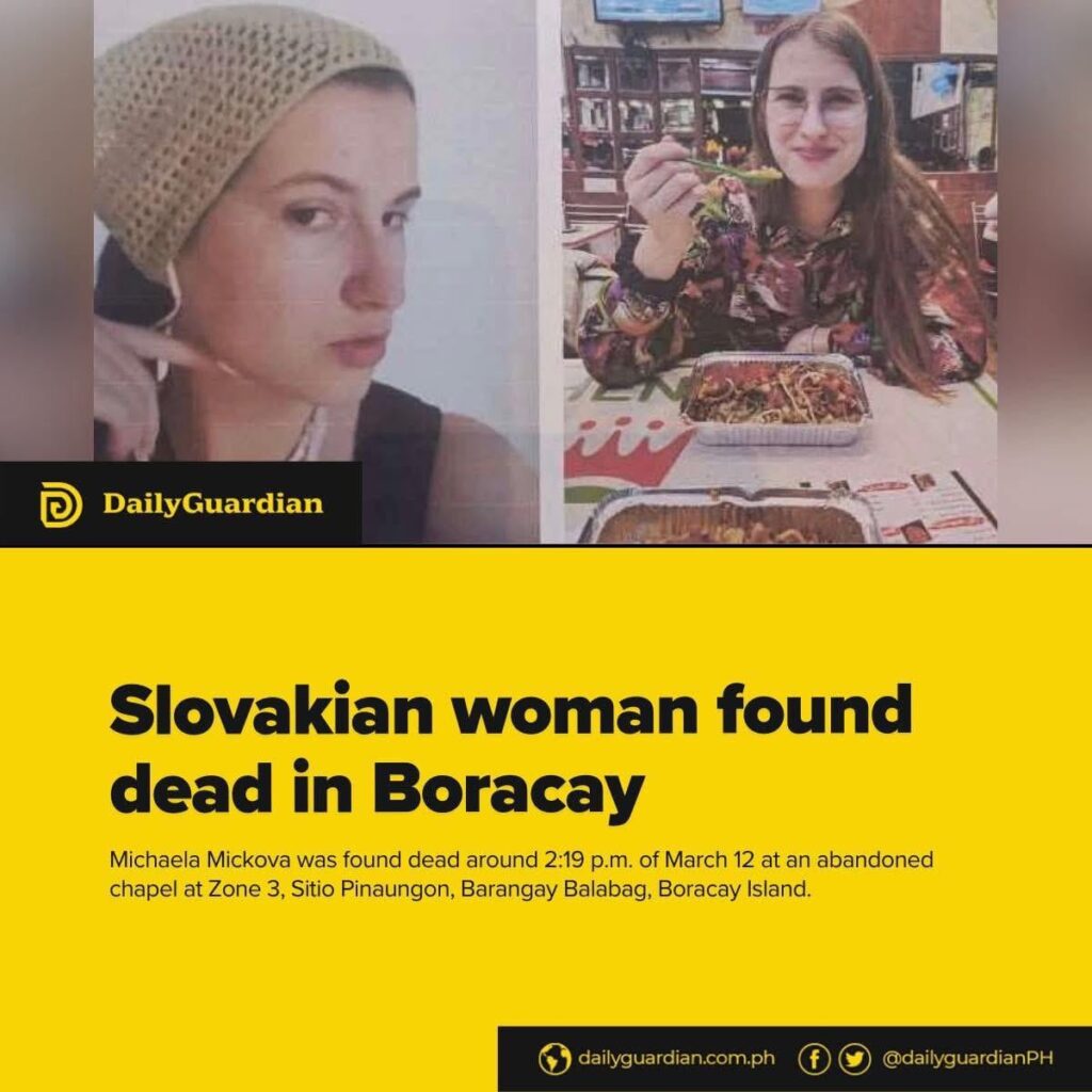 ボラカイは安全ではありません。この女性はレイプされ、殺害されました。