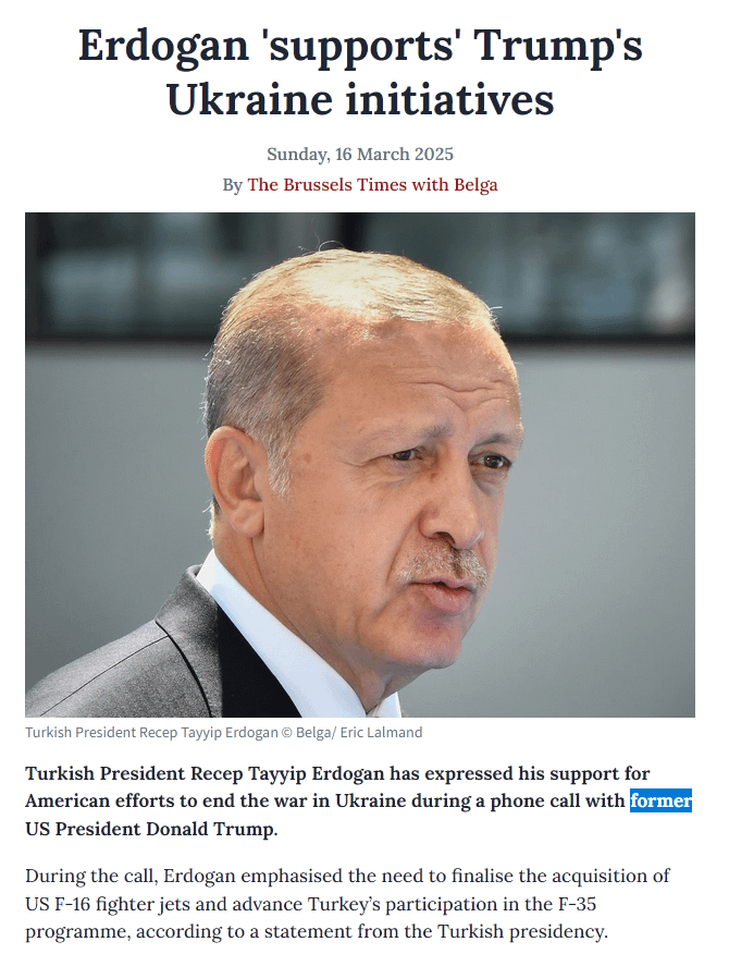トランプを米国の元大統領と呼んでいるブリュッセルタイムズは、私たちが知っておくべきことを計画していますか？